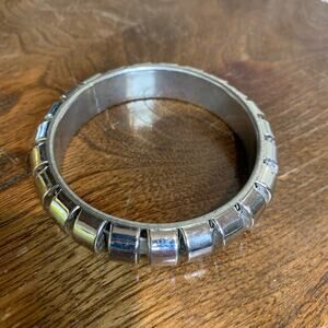 Unique Silver Bangle Bracelet